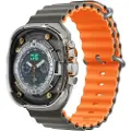 24hShop Devia Deluxe Sport6-armbånd til Apple-ur 38mm/ 40mm/ 41mm - Grå/Orange
