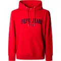Pepe Jeans Pepe Jeanstil mænd. PM582838 Derril sweatshirt rød (XL), Casual, Bomuld, Bæredygtig