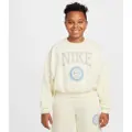 Nike Sportswear Club-sweatshirt med rund hals i french terry til piger - hvid