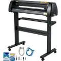 Vevor vinylskærer, 34 tommer papirfremføringsskæreplotterpakke med justerbar kraft og hastighed, vinylprinter, LCD-skærm, Windows-kompatibelt skiltefremstillingssæt med Signmaster-software