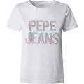 Pepe Jeans Pepe Jeanstil kvinder. PL506059 Victoria T-shirt hvid (XS), Casual, Korte ærmer, Økologisk bomuld, Bæredygtig