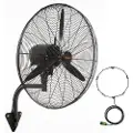 Vevor tågeventilator, 24,2 tommer oscillerende vandtæt ventilator, 3 hastigheder, 7000 CFM, kommerciel eller privat ventilator til køling af lager, drivhus, værksted