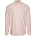 Tommy Hilfiger Tommy Jeanstil mænd. DM0DM21298 Regular fit oxford-skjorte i pink (S), Casual, Bomuld, Lange ærmer
