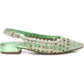 Carmela Carmelatil kvinder. 16218304-VERDE Ballerinaer i læder 162183 grøn (37), Fast, Spænder, Casual