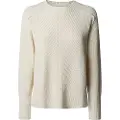 Pepe Jeans Pepe Jeanstil kvinder. PL702265 Nila-trøje off white ecru (S), Hvid, Casual, Bomuld, Bæredygtig
