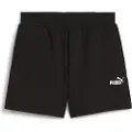 Puma ESS Small No. 1 Logo Lightweight 4"High-Waist Shorts Women, Women, Black, L