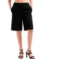 Armani Exchange AIX Armani Exchangetil kvinder. XW000483AF12744FC041 Bermudashorts med høj talje og elastisk linning, sort (XXS), Casual, Polyester