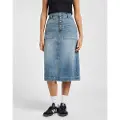 Lee Patch Pocket Midi Denimnederdel