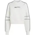 Karl Lagerfeld Relaxed Crop Piping Sweatshirt