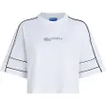 Karl Lagerfeld Relaxed Cropped Piping T-shirt Med Korte ærmer