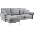 Venture Home - 3-pers. sofa Toulouse - Grå - Sofaer med chaiselong - - Homeroom