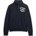 Superdry Superdrytil mænd. M2014114A Vintage Athletic Henley navy sweatshirt (M), Casual, Bomuld, Blå