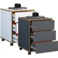 VCM - Mobil sokkel Salia 3 skuffer T 45 - Flerfarvet - Hylder & opbevaring - - Homeroom
