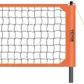 Vevor udendørs bærbart volleyballnetsystem, justerbare aluminiumsstænger, professionelt volleyballsæt med PVC-volleyball, pumpe, bæretaske, kraftigt volleyballnet til baghave, strand, græsplæne