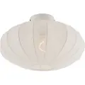 QAZQA Japandi loftslampe hvid med stofskærm - Bida