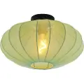 QAZQA Japandi loftslampe grøn med stofskaerm - Bida