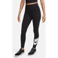 Nike Højtaljede Nike Sportswear Classics-leggings med grafik til kvinder - sort