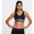 Nike Pro Indy Plunge-sports-bh med medium støtte og indlæg til kvinder - sort