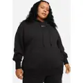 Nike Oversized Nike Sportswear Phoenix Fleece-pullover-hættetrøje til kvinder (plus size) - sort