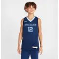Nike Memphis Grizzlies 2023/24 Icon Edition Nike NBA Swingman-trøje til større børn - blå