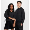 Nike Sportswear City Utility EasyOn-fleecehættetrøje med 1/2 lynlås til større børn - sort