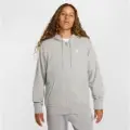 Nike Club-hættetrøje i french terry med fuld lynlås til mænd - grå