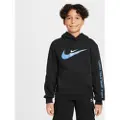 Nike Sportswear-hættetrøje i fleece til større børn - sort