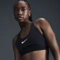 Nike Justerbar Nike Swoosh-sports-bh uden indlæg og med kraftig støtte til kvinder - sort