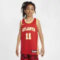 Nike Atlanta Hawks 2023/24 Icon Edition Nike NBA Swingman-trøje til større børn - rød