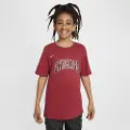 Nike Chicago Bulls City Edition-Nike NBA-T-shirt med logo til større børn - rød