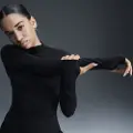 Nike Langærmet Nike Zenvy Dri-FIT-top til kvinder - sort