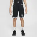Nike Brooklyn Nets 2023/24 Icon Edition Nike NBA Swingman-shorts til større børn (drenge) - sort