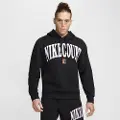 Nike NikeCourt Heritage Dri-FIT-tennishættetrøje i fleece til mænd - sort