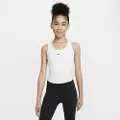 Nike One Fitted Dri-FIT-tanktop til større børn (piger) - hvid