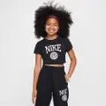 Nike Sportswear Cropped-T-shirt til større børn (piger) - sort
