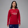 Jordan Maskinstrikket Paris Saint-Germain Strike Fourth Jordan Dri-FIT-fodboldtrøje med rund hals til kvinder - rød