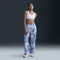 Nike Sportswear-kollektionen Jacquard-løbebukser med mellemhøj talje til kvinder - hvid