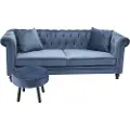 Venture Home - Sofa, Valleta 3-pers. - Blå - 3-pers. sofaer - - Homeroom