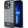 DKNY Pu Leather Repeat Pattern Bottom Stripe Magsafe Iphone 14 Pro Telefon Etui