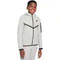 Nike Sportswear Tech Fleece-hættetrøje med lynlås til større børn - grå