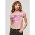 Superdry Retro Glitter Logo Cap T-shirt Med Korte ærmer