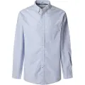 Pepe Jeans Pepe Jeanstil mænd. PM308843 Andrew blå skjorte (L), Casual, Bomuld, Lange ærmer, Bæredygtig