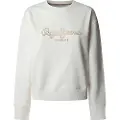 Pepe Jeans Pepe Jeanstil kvinder. PL581484 Sweatshirt Maddy hvid (L), Casual, Bomuld