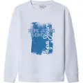 Pepe Jeans Pepe Jeanstil drenge. PB581670 Sweatshirt Jude hvid (4 Años), Casual, Bomuld, Bæredygtig, børnetøj