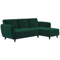 Dorel Home - Hjørnesofa sektionsopdelt sovesofa Perry - Grøn - 3-pers. sofaer - - Homeroom