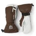 Hestra Army Leather Heli Ski, 3-finger skihandsker, brun
