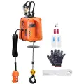 Vevor 3-i-1 elektrisk hejsespil, 1100 lbs kapacitet, 1500W bærbart kraftspil, 30 ft løftehøjde, 16 ft/min med lednings- og trådløs fjernbetjening, til garage, lager, fabriksløft og bugsering