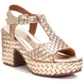 Carmela Carmelatil kvinder. 16240502-ORO Sandaler i gyldent læder 162405 (39), Guldfarvet, 8-10, Spænder, Casual, Party