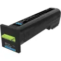 Lexmark Tonerkassette cyan, 22.000 sider 72K2XC0 Modsvarer: N/A