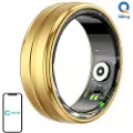 COLMI R06 Smart Ring med Bluetooth 5.0 - Dansk, svensk, engelsk sprog - 20.3mm - Guld